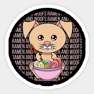 All I Need is ramen and dogs, ramen and dogs, ramen and dogs lover Sticker